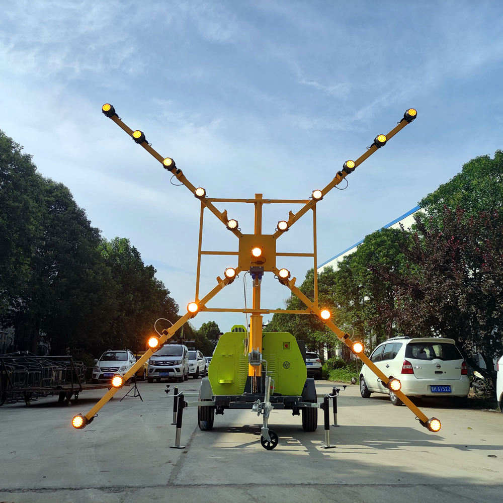 拖車式移動照明車 機場跑道關閉預警標志燈塔4TN4000B